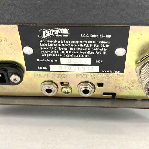 Caravan by Midland 52-100 - Black - 1977 - Mobile CB Radio Transceiver - Vintage - Picture 7 of 16